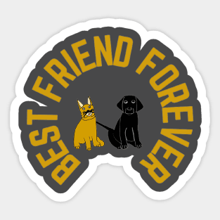 Best Friend Forever - Cat & Dog Pet Lover Sticker